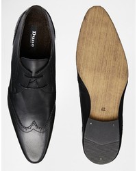 schwarze Leder Derby Schuhe von Dune