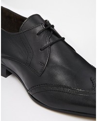 schwarze Leder Derby Schuhe von Dune