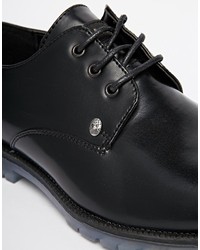 schwarze Leder Derby Schuhe von Firetrap