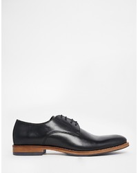 schwarze Leder Derby Schuhe von Dune