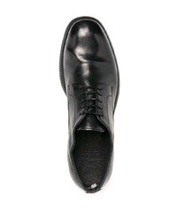 schwarze Leder Derby Schuhe von Officine Creative