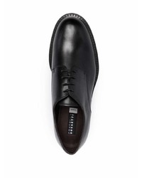 schwarze Leder Derby Schuhe von Fratelli Rossetti