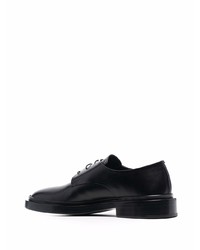 schwarze Leder Derby Schuhe von Jil Sander