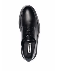 schwarze Leder Derby Schuhe von Jil Sander