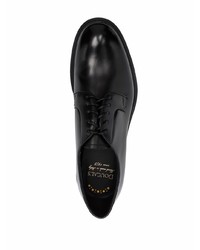 schwarze Leder Derby Schuhe von Doucal's