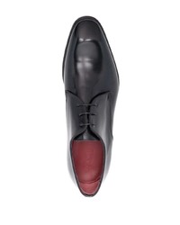 schwarze Leder Derby Schuhe von Corneliani