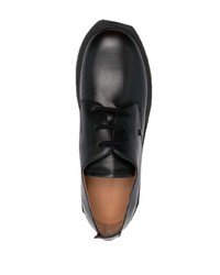schwarze Leder Derby Schuhe von Off-White