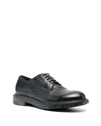 schwarze Leder Derby Schuhe von Moma