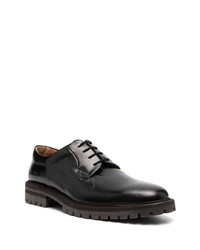 schwarze Leder Derby Schuhe von Common Projects