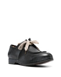 schwarze Leder Derby Schuhe von Ziggy Chen