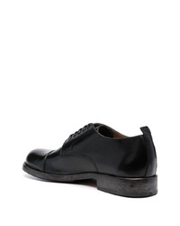 schwarze Leder Derby Schuhe von Moma