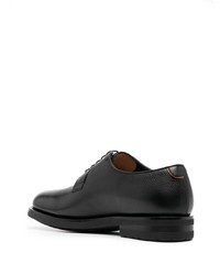 schwarze Leder Derby Schuhe von Santoni