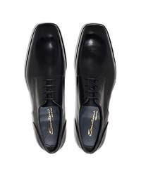 schwarze Leder Derby Schuhe von Santoni