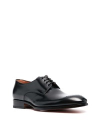 schwarze Leder Derby Schuhe von Santoni