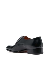 schwarze Leder Derby Schuhe von Santoni