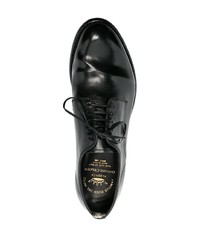 schwarze Leder Derby Schuhe von Officine Creative