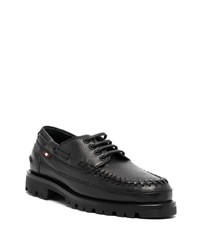 schwarze Leder Derby Schuhe von Bally