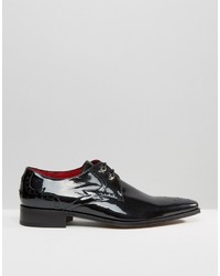 schwarze Leder Derby Schuhe von Jeffery West