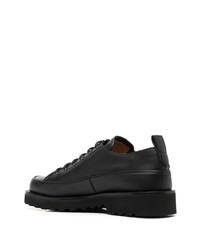 schwarze Leder Derby Schuhe von Bally