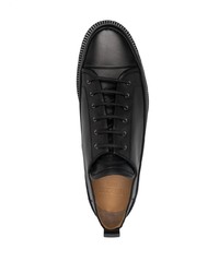 schwarze Leder Derby Schuhe von Bally