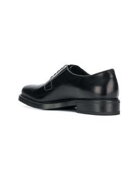 schwarze Leder Derby Schuhe von Prada