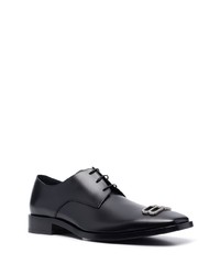 schwarze Leder Derby Schuhe von Balenciaga