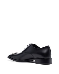 schwarze Leder Derby Schuhe von Balenciaga