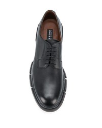 schwarze Leder Derby Schuhe von Fratelli Rossetti