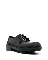 schwarze Leder Derby Schuhe von Alexander McQueen