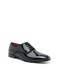 schwarze Leder Derby Schuhe von Salvatore Ferragamo