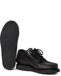 schwarze Leder Derby Schuhe von Yuketen