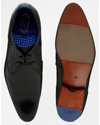 schwarze Leder Derby Schuhe von Ted Baker