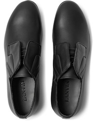 schwarze Leder Derby Schuhe von Lanvin