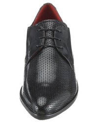 schwarze Leder Derby Schuhe von Melvin&Hamilton