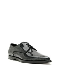 schwarze Leder Derby Schuhe von Dolce & Gabbana