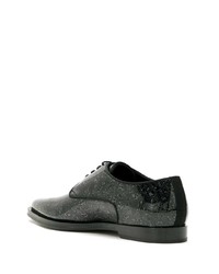 schwarze Leder Derby Schuhe von Dolce & Gabbana