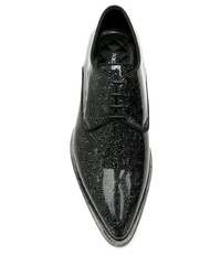 schwarze Leder Derby Schuhe von Dolce & Gabbana