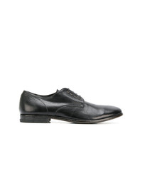 schwarze Leder Derby Schuhe von Moma