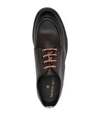 schwarze Leder Derby Schuhe von Manuel Ritz