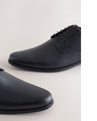 schwarze Leder Derby Schuhe von next