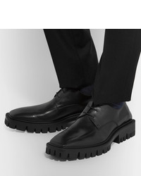 schwarze Leder Derby Schuhe von Balenciaga