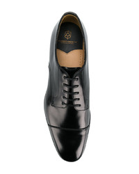 schwarze Leder Derby Schuhe von Silvano Sassetti