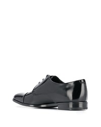 schwarze Leder Derby Schuhe von Prada