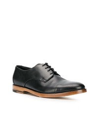 schwarze Leder Derby Schuhe von Santoni