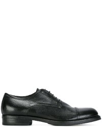 schwarze Leder Derby Schuhe von Pantanetti