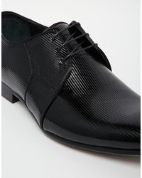 schwarze Leder Derby Schuhe von Dune