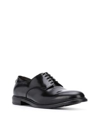 schwarze Leder Derby Schuhe von Dell'oglio