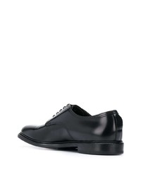 schwarze Leder Derby Schuhe von Dell'oglio