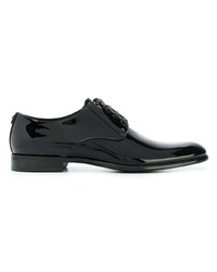 schwarze Leder Derby Schuhe von Dolce & Gabbana