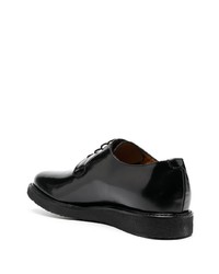 schwarze Leder Derby Schuhe von Common Projects